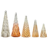 Buy Glass Trees 5 Pack Gold Overview Image at Costco.co.uk