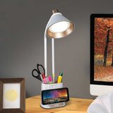 OttLite LED Desk Organiser Lamp with Wireless Charging Stand - Lifestyle image