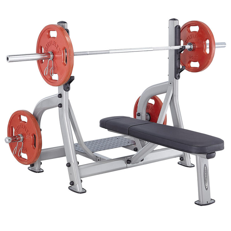 Steelflex® Olympic Flat Bench Press with 4 x 25kg Rubber Olympic