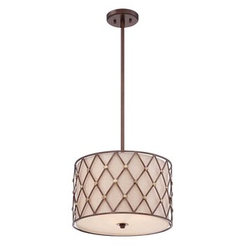 Quoizel Brown Lattice 3 Light Medium Pendant