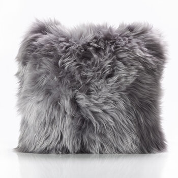 Bowron Single Sided Sheepskin Cushion, 35 x 35cm in Dover Grey