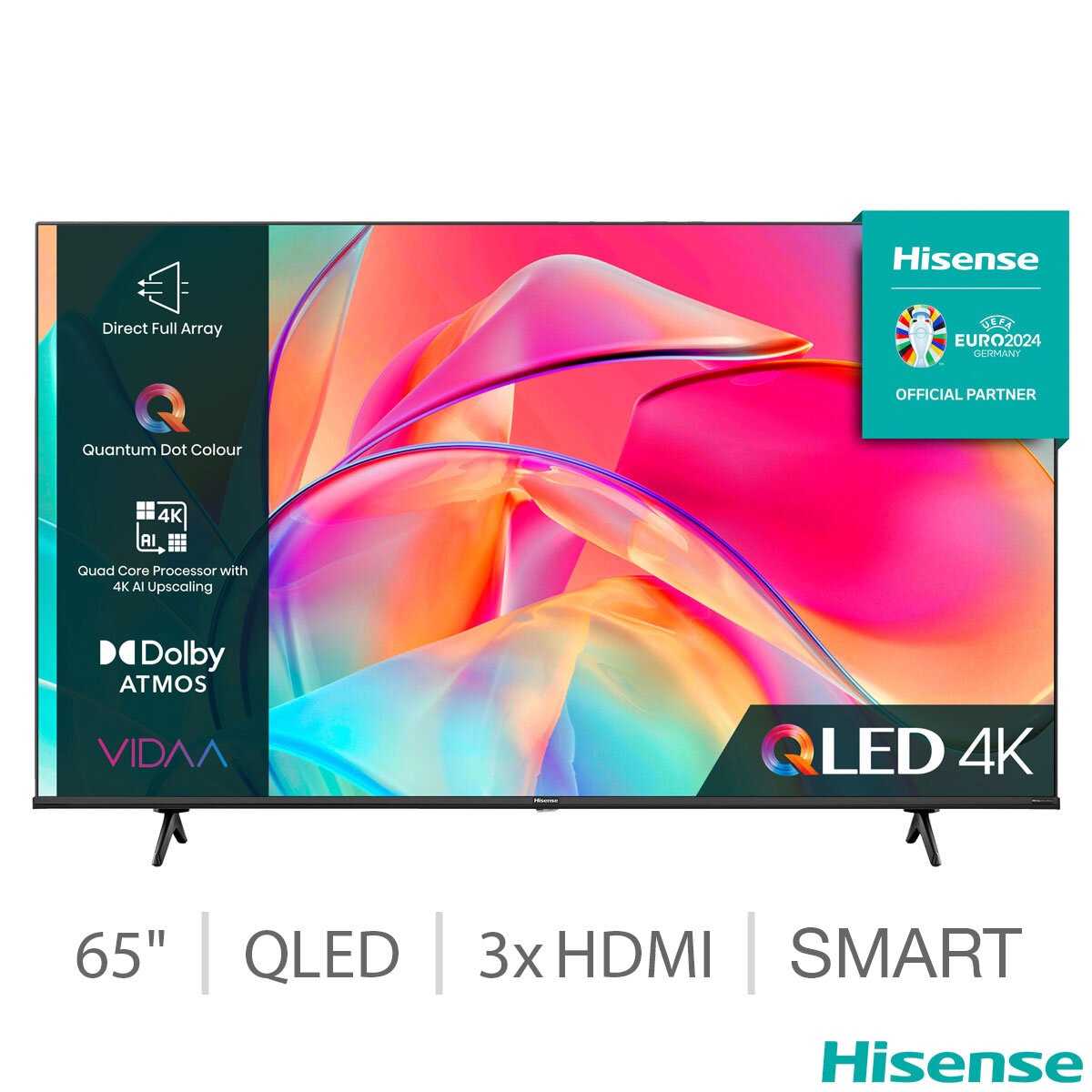 Buy Hisense 65E7KQTUK 65 Inch QLED 4K Ultra HD Smart TV at Costco.co.uk