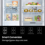 Infographics Samsung Series 9 RH68B8830S9/EU American Style Fridge Freezer with Food ShowCase™ - Matte Stainless
