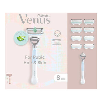 Gillette Venus Razor for Pubic Hair and Skin + 9 Blades