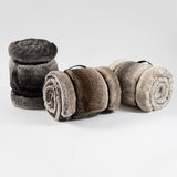 Mon Chateau Luxe Faux Fur Throw in Brown