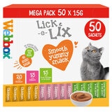 Webbox Lick-e-Lix Cat Treats Mega Pack, 50 x 15g