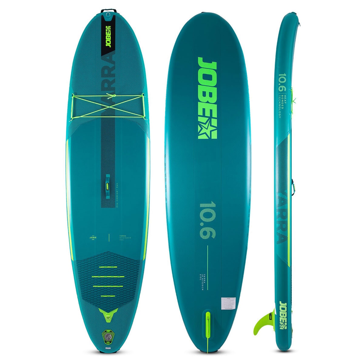 Jobe Aero Yarra SUP Board 10.6 Package Teal with Fiberglass paddle