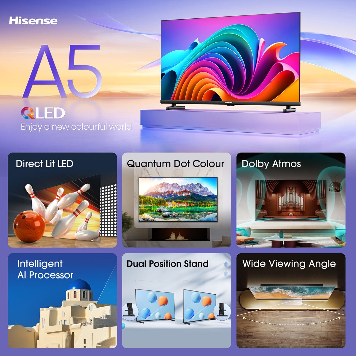 Smart TV HISENSE 40A5NQTUK 40" QLED TV