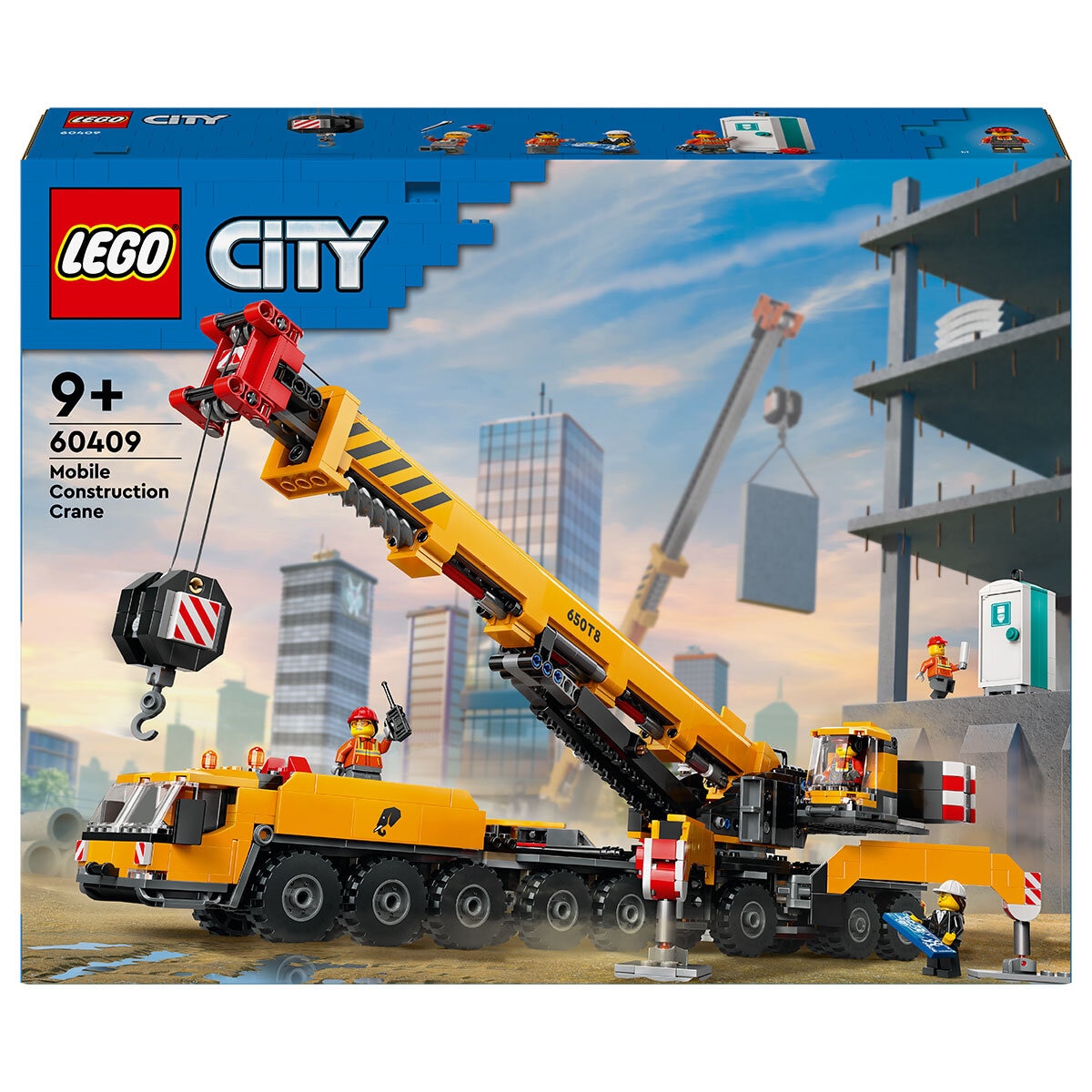 Lego City Yellow Mobile Construction Crane Box Image