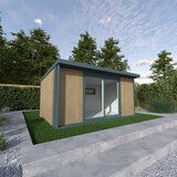 Installed Green Retreats Basebox Plus Garden Room 4.8m x 3m