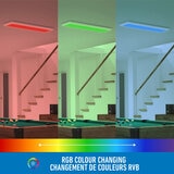 Graphic demonstrating the RGB Colour changing capability