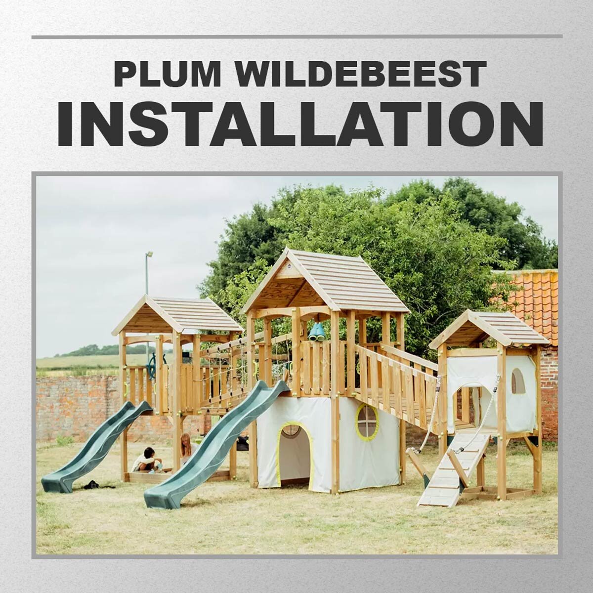 Installation Service for #483783 Plum Wildebeest Wooden Playground Playcentre