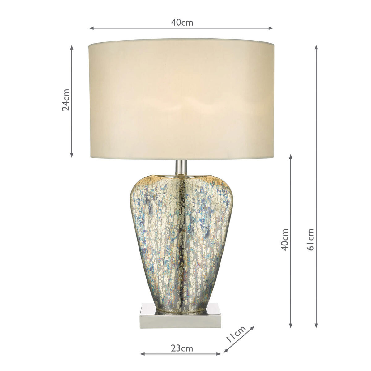 Syracuse Mercury Glass Table Lamp With Shade