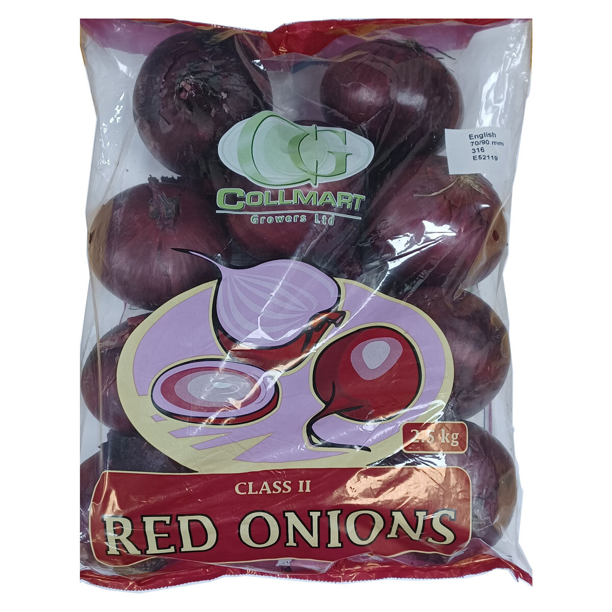 2.5KG Bag of red Onions