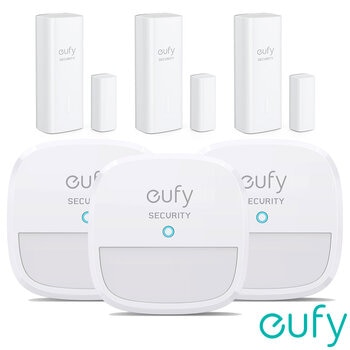 eufy Alarm Accessories Kit, x3 Motion Sensors and x3 Entry Sensors - No Monthly Fees