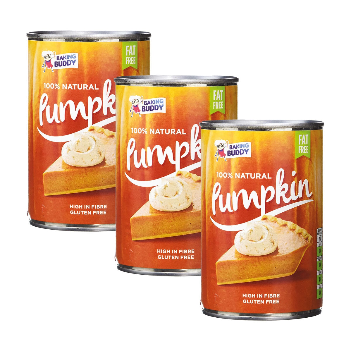 Baking Buddy Pumpkin Puree, 3 x 425g