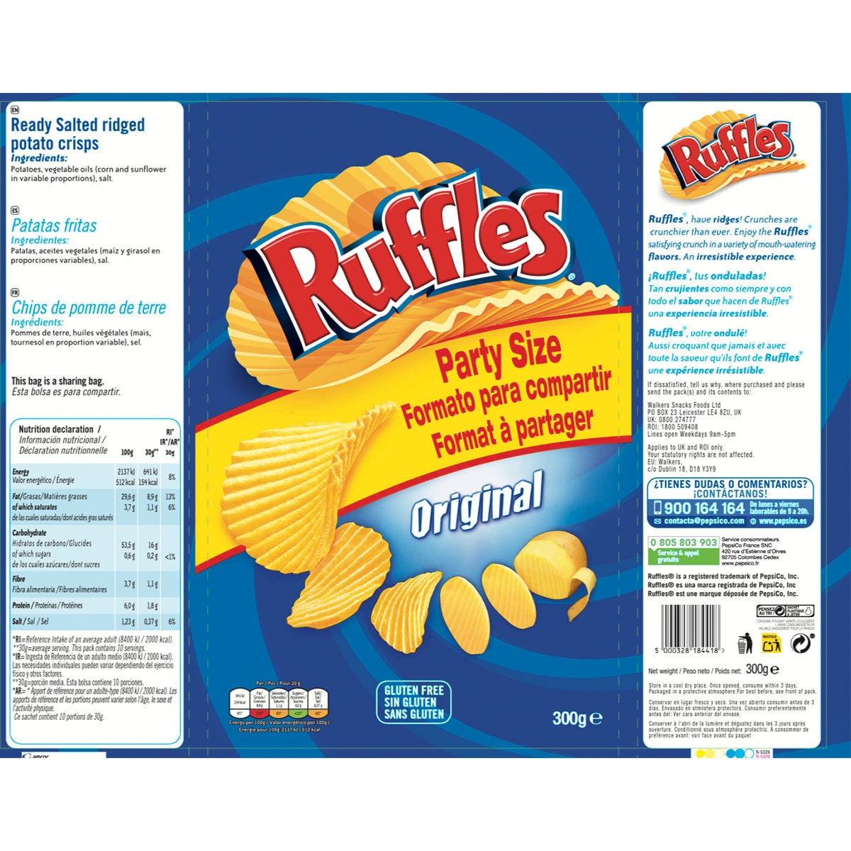 ruffles nutritional information