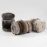 Mon Chateau Luxe Faux Fur Throw in slate