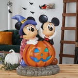 21 Inch Halloween Mickey and Minnie Pumpkin with lights and Music