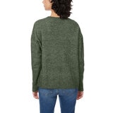 Buffalo Ladies Indi Knit Crew Sweater in Green