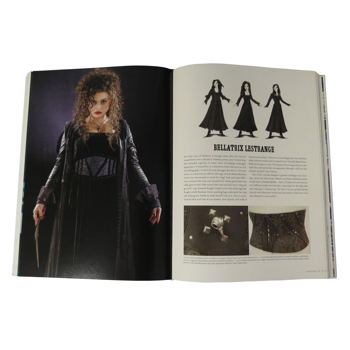 Page spread discussing Belatrix Lestrange