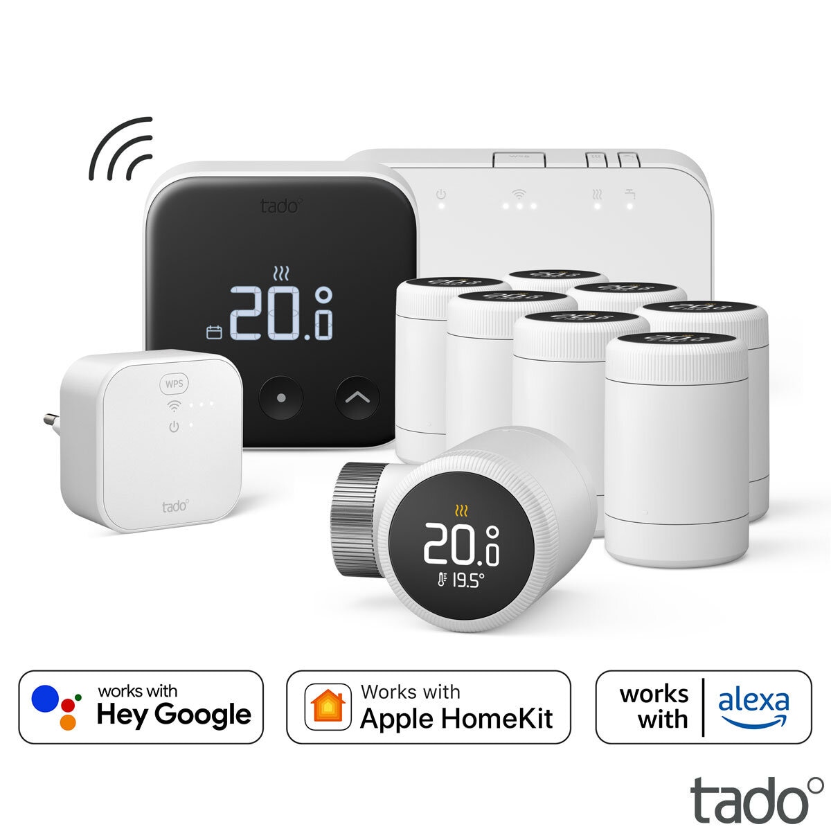 tado° Whole Home Bundle (includes Wireless thermostat, 8 X Smart Radiator thermostat & Bridge)