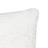 Oblong Fur Cushion in Ivory