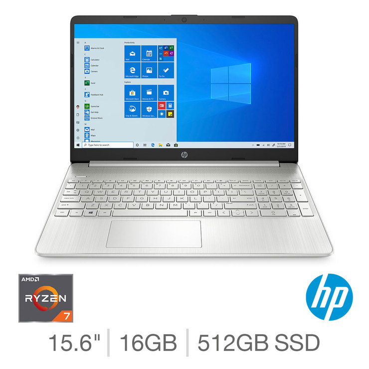 Hp Amd Ryzen 7 16gb Ram 512gb Ssd 156 Inch Laptop 15s Eq0019na Costco Uk 1054