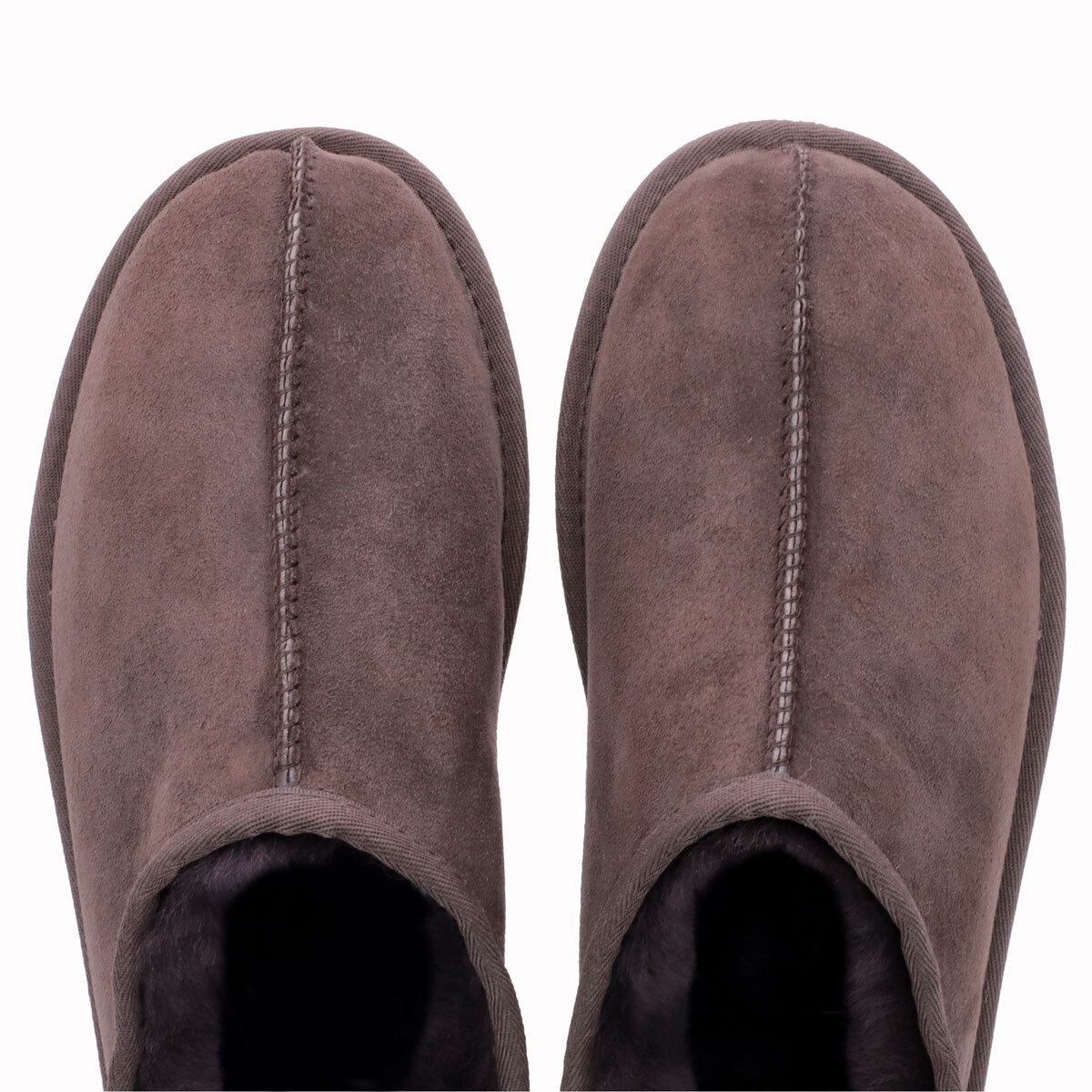 Kirkland Signature Men's Clog Shearling Slippers in Chocolate, Size 10 ...