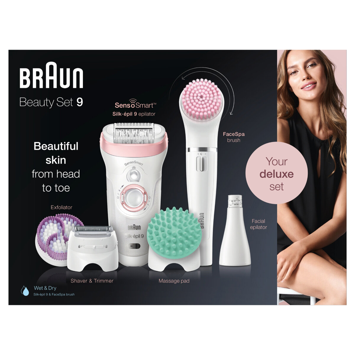 Braun Silk-Epil 9 9/995 Epilator & FaceSpa Set