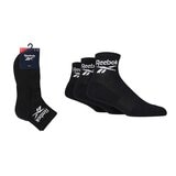 Reebok Unisex Core Ankle Socks 6 Pack in Black