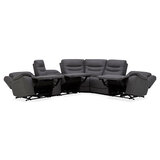 Gilman Creek Eden Fabric Reclining Sectional Sofa with Power Headrests