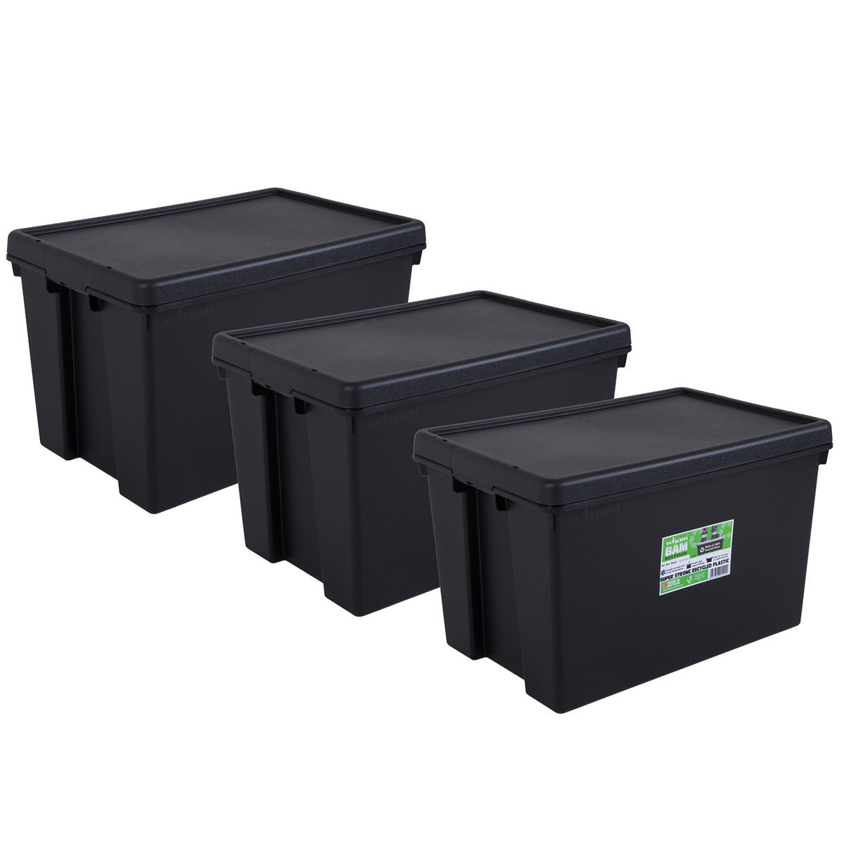 Wham Bam 62 Litre Recycled Heavy Duty Plastic Storage Box...