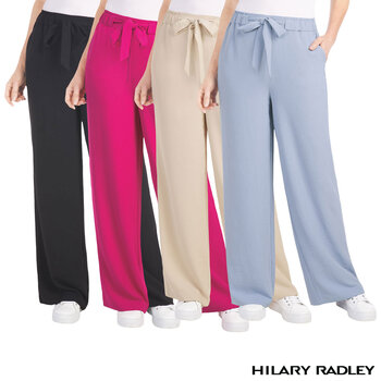 Hilary Radley Ladies Wide Leg Trousers in 4 Colours & 4 Sizes