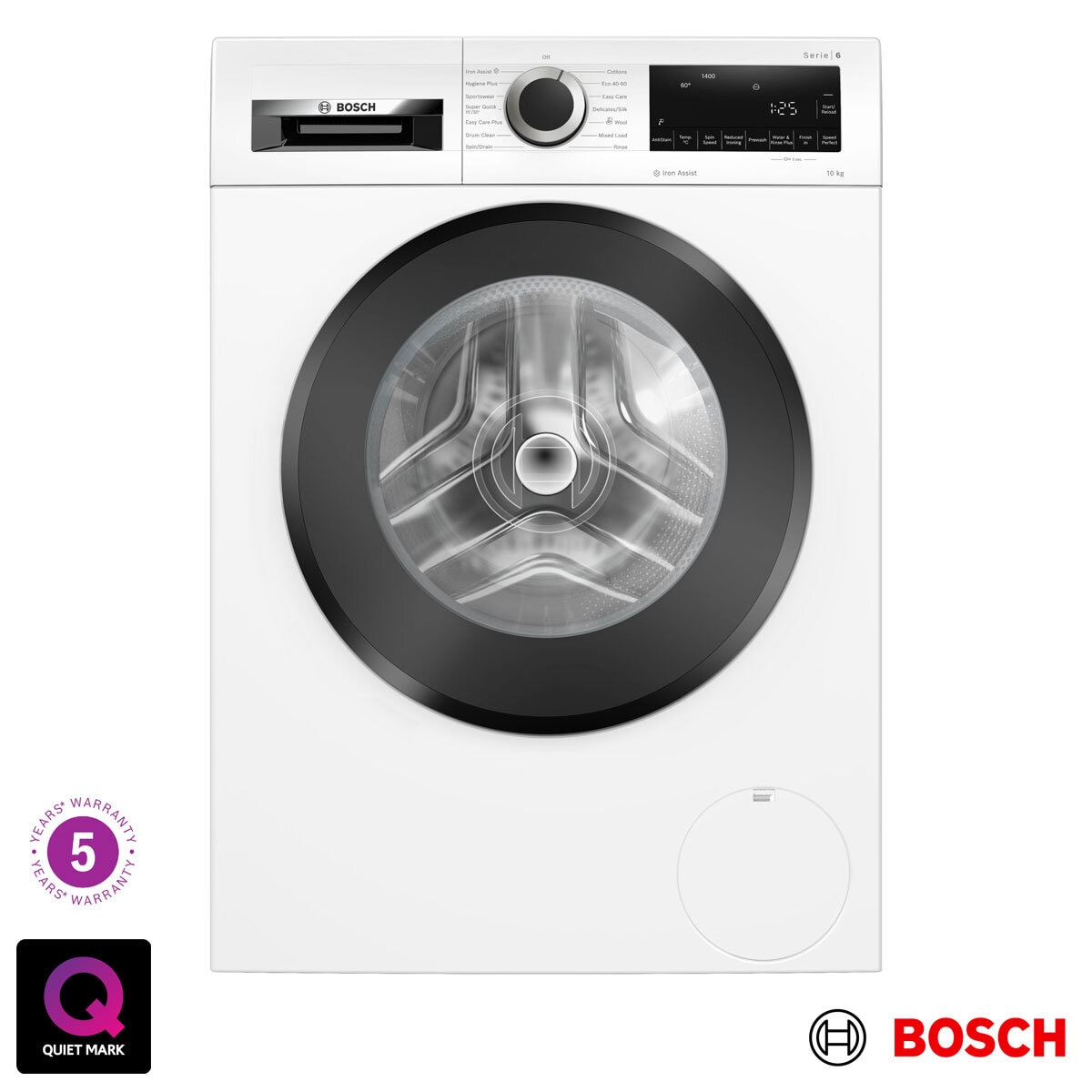 Bosch Series 6 WGG254Z0GB Washing Machine, 10kg Capacity, A Rated in White