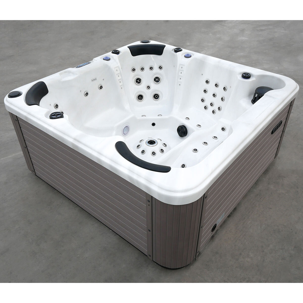 Miami Spas Palma V2 86-Jet 6 Person Hot Tub in Sterling Silver - Delivered and Installed