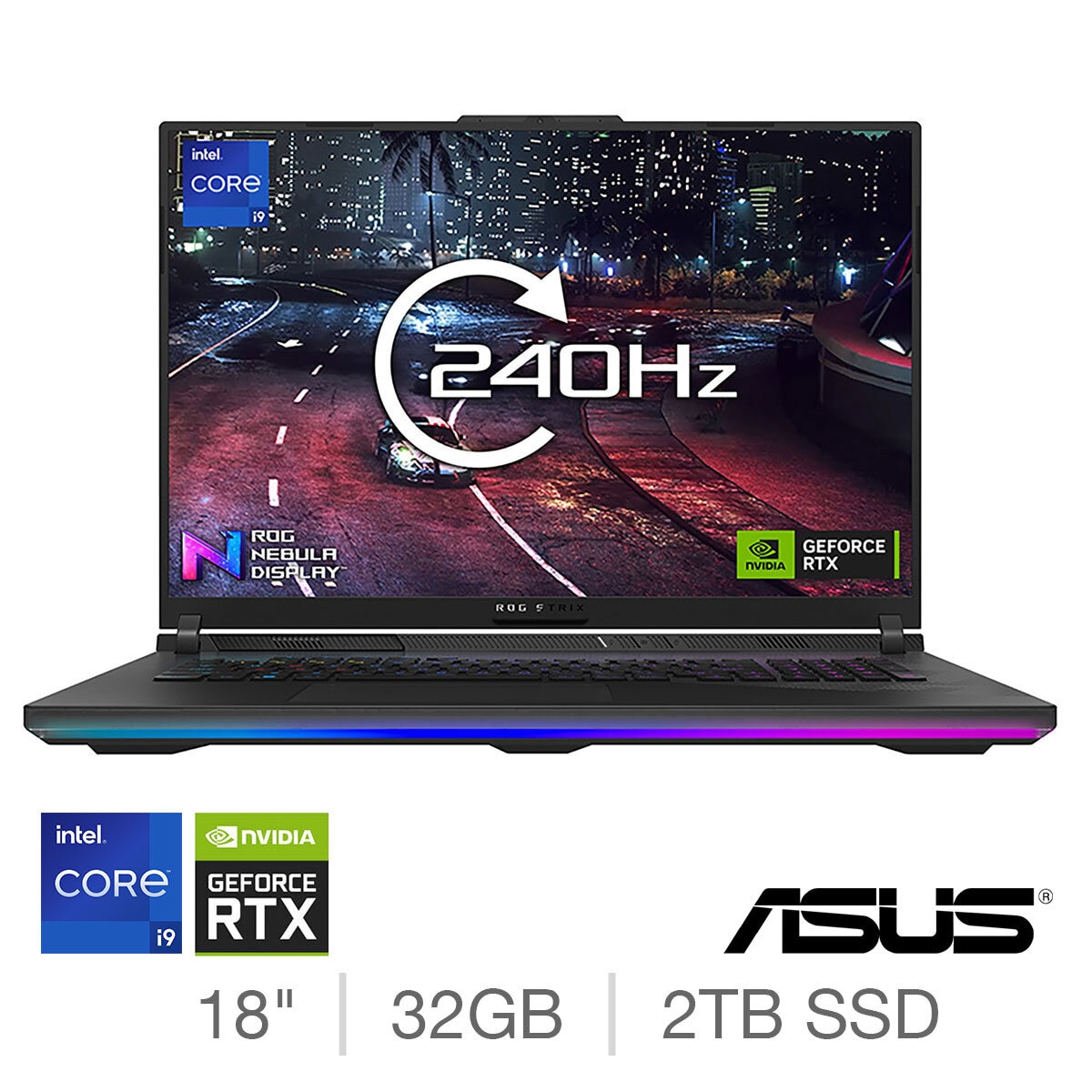 ASUS ROG Strix, Intel Core i9, 32GB RAM, 2TB SSD, NVIDIA GeForce RTX 4090, 18 Inch Gaming Laptop, G834JYR-R6019W