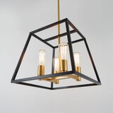 Artika Carter Square Black and Gold Chandelier Light (without bulbs) at costco.co.uk