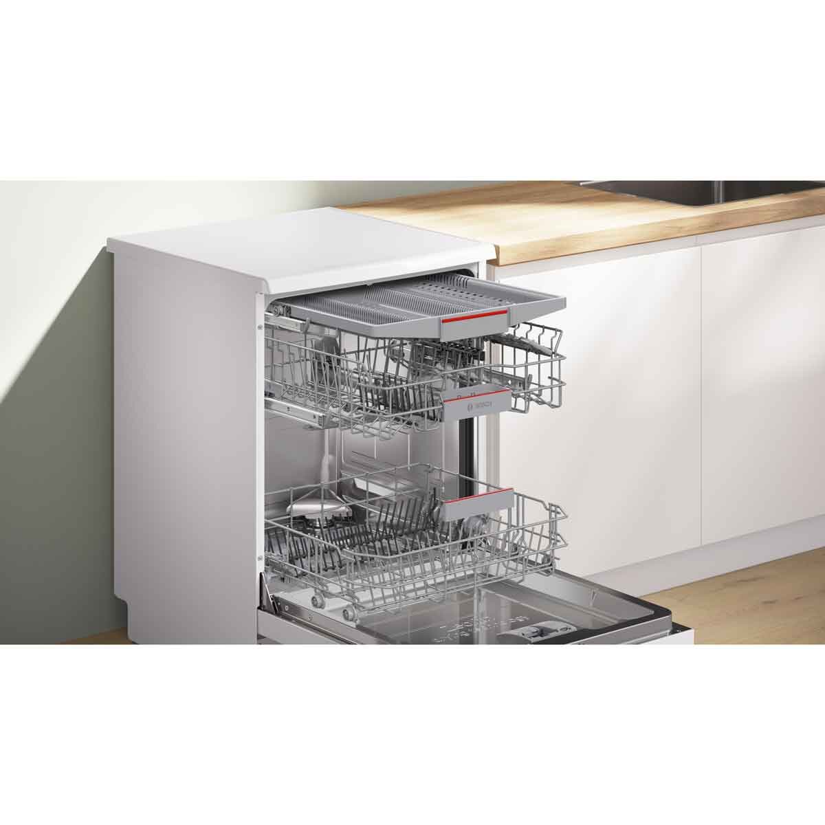 Buy Bosch SMS6ZCW10G Series 6 Freestanding 14 Place Setting Dishwasher, B Rated in White at Costco.co.uk