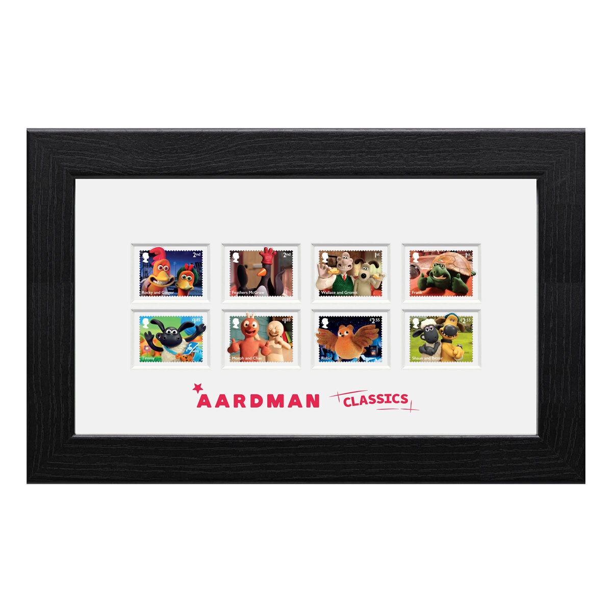 Buy Aardman Classics Framed Stamps Overview Image at Costco.co.uk