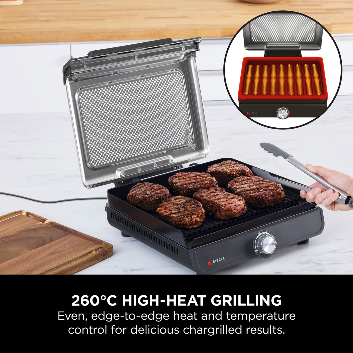 Ninja Sizzle Indoor Grill & Flat Plate Lifestyle Image