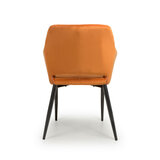 Nero Orange Velvet Dining Chair 2 pack