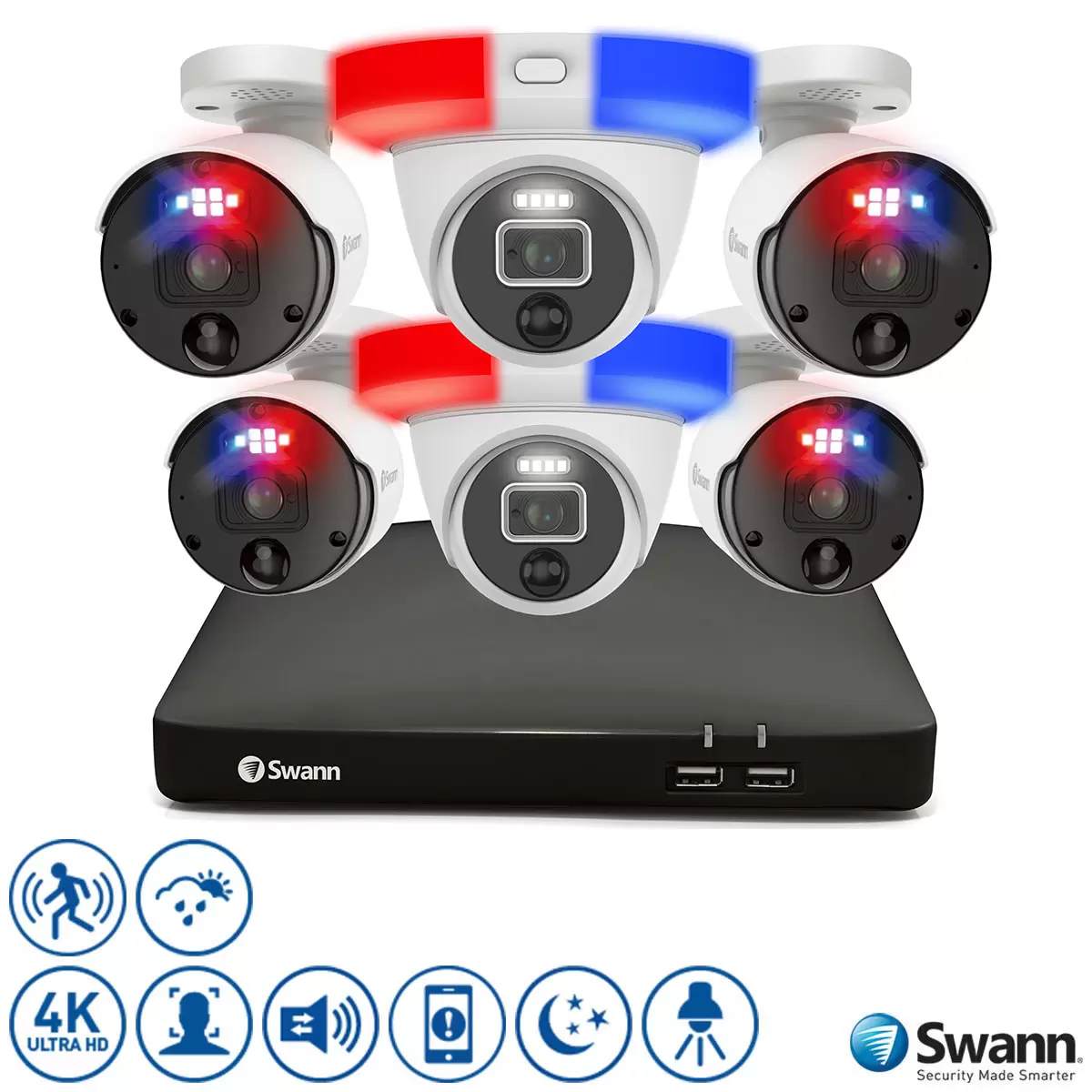 Swann　and　Heat　with　x　Channel　Recorder　NVR　2TB　Motion...