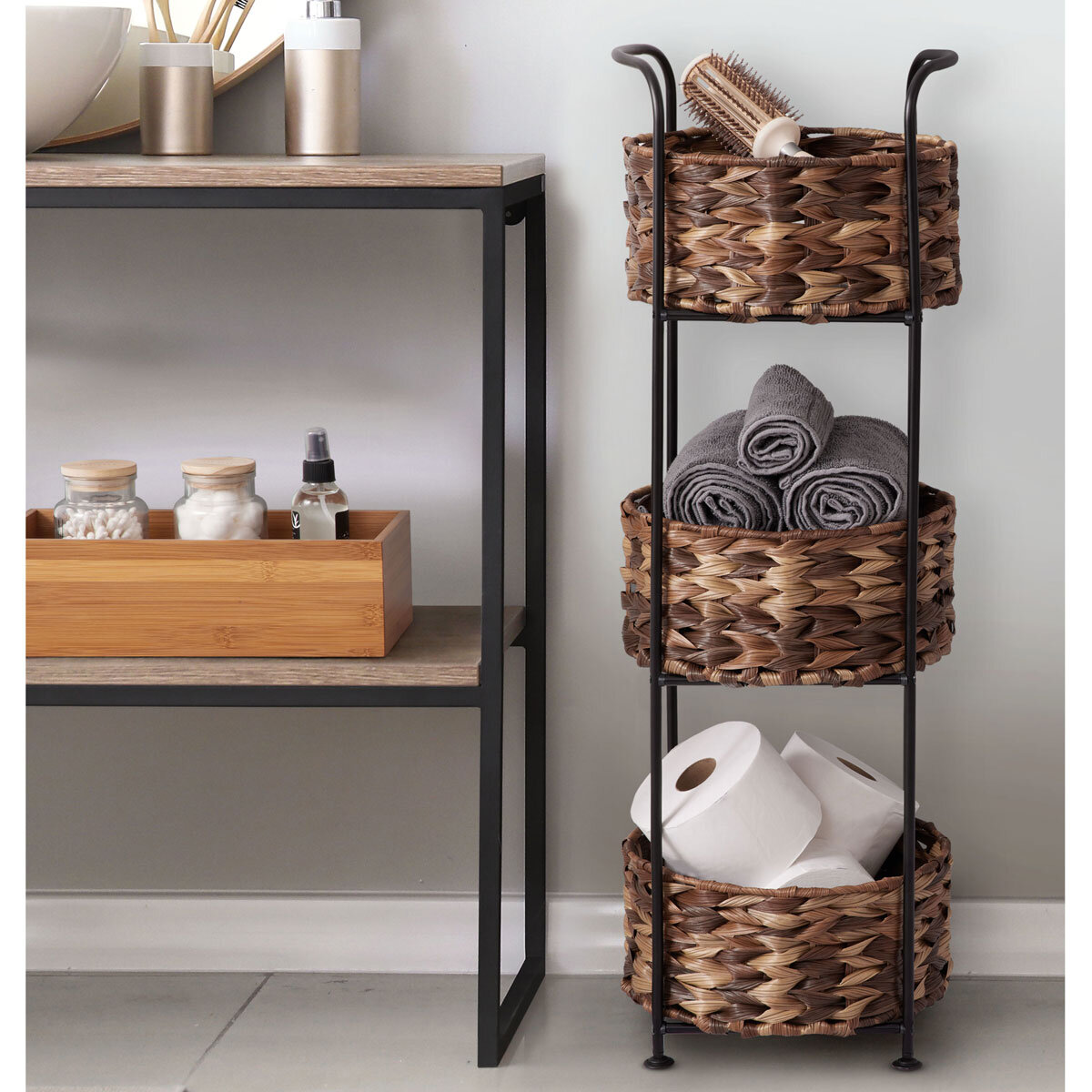 Seville Classics 3 Tier Storage Baskets