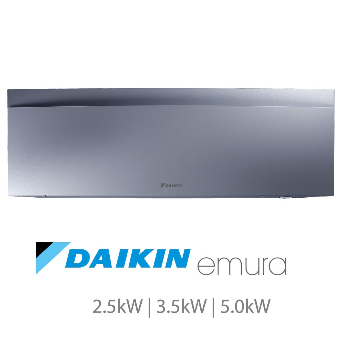 Installed Daikin Emura Single Split Air Conditioning Unit for Domestic Use in Silver