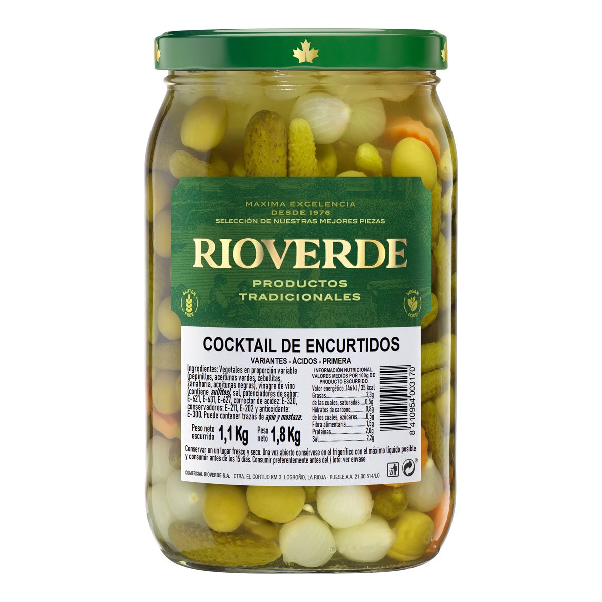 Rioverde Olive & Pickle Mix, 1.8kg