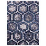 Asiatic Aurora Hexagon rug laying flat