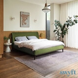 Swyft Bed 02 Green Velvet Bed Frame, Super King