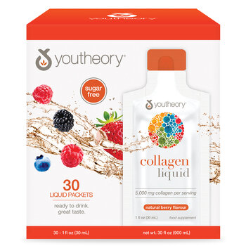 Youtheory Collagen Liquid Natural Berry, 30 Count