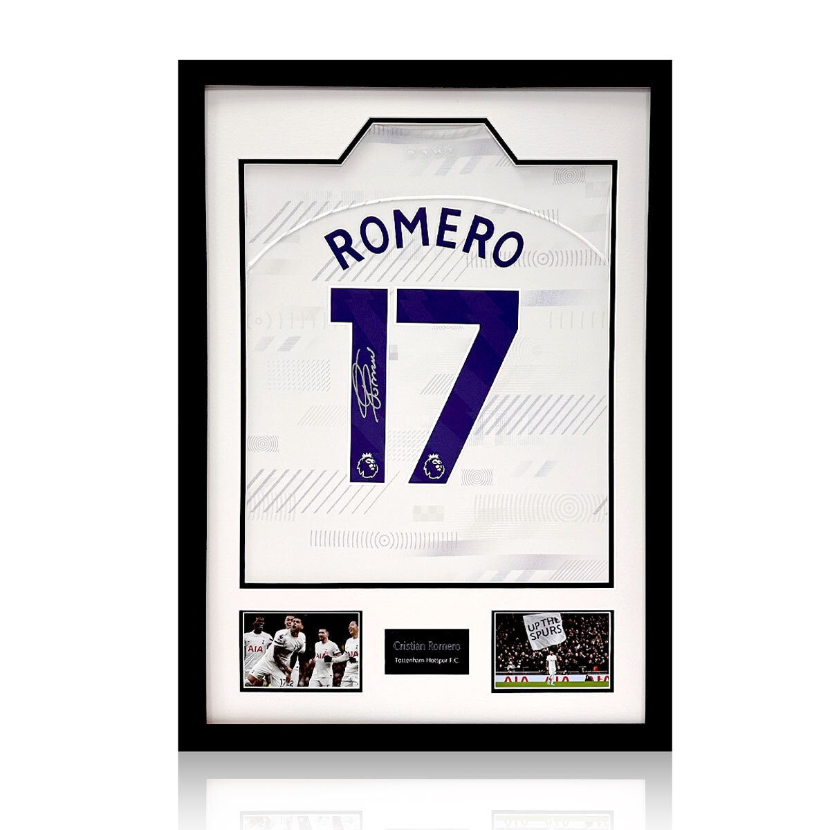 Christian Romero Spurs 24/25 Signed Framed Shirt, including 2 Photos